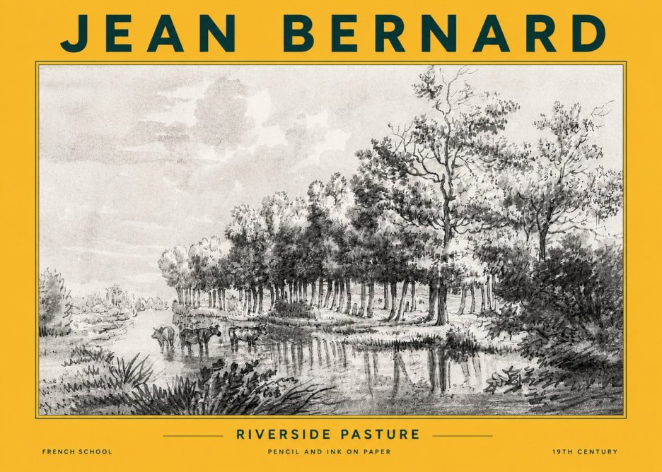 Jean Bernard Riverside Pasture No6 - Juliste