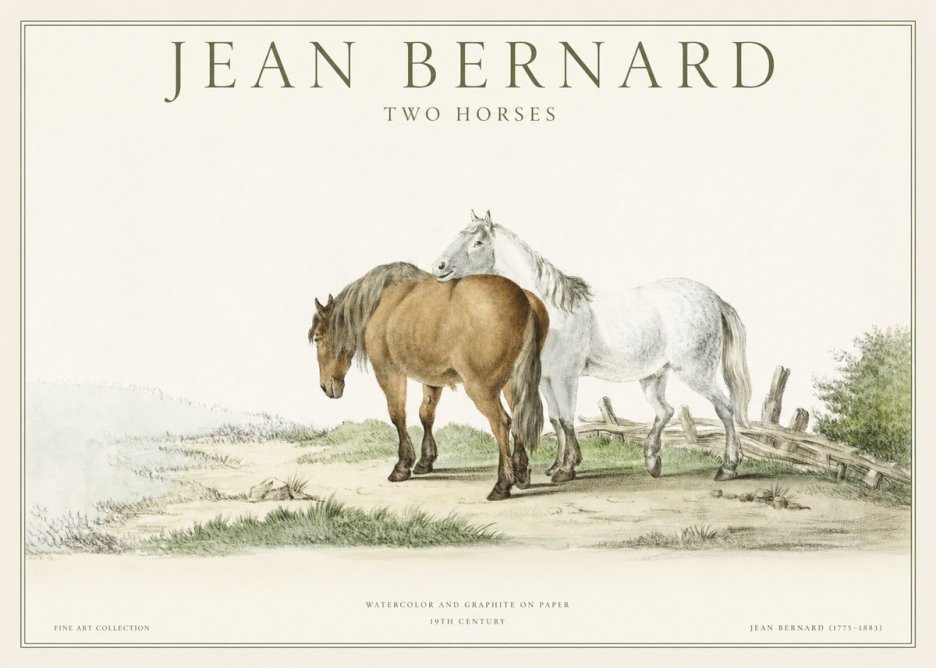 Jean Bernard Two Horses II No1 - Juliste