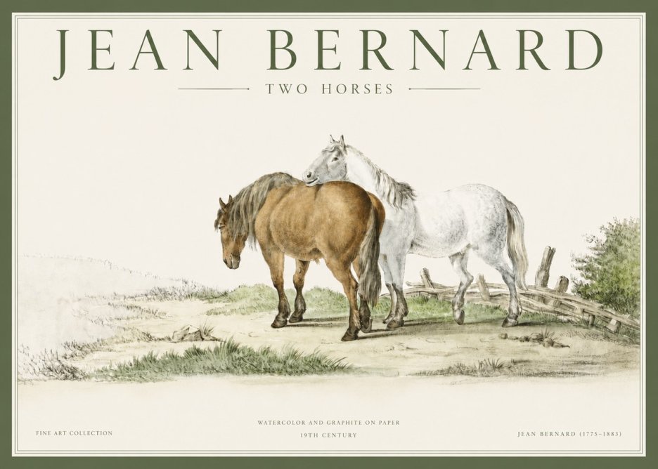 Jean Bernard Two Horses II No3 - Juliste