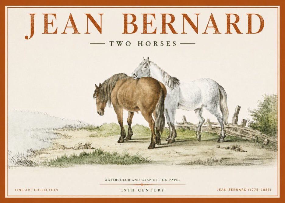 Jean Bernard Two Horses II No5 - Juliste