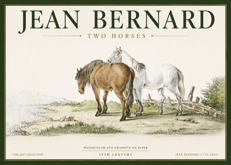 Jean Bernard Two Horses II No6 - Juliste