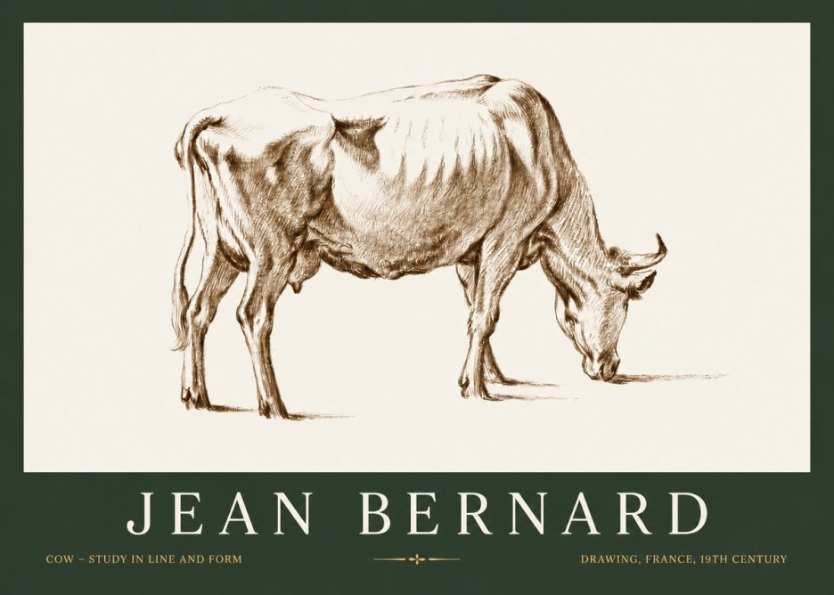 Jean Bernard Cow II No3 - Juliste