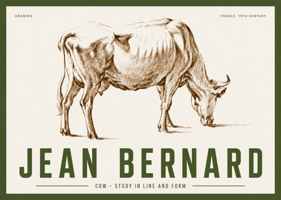 Jean Bernard Cow II No5 - Juliste