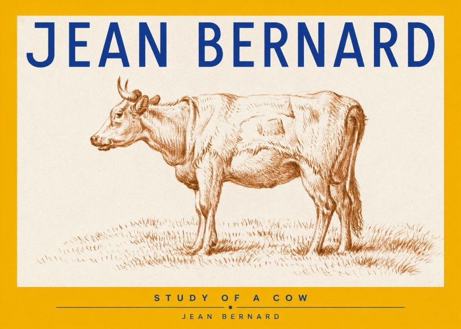 Jean Bernard Study of a Cow XIX No2 - Juliste