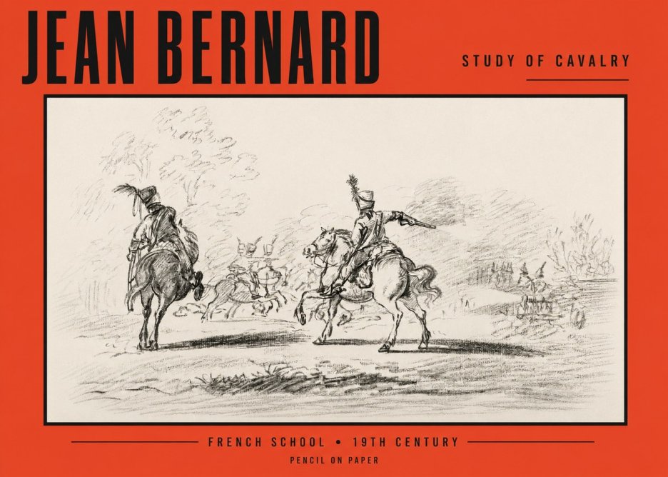 Jean Bernard Study of Cavalry No2 - Juliste