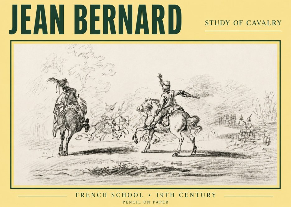 Jean Bernard Study of Cavalry No3 - Juliste