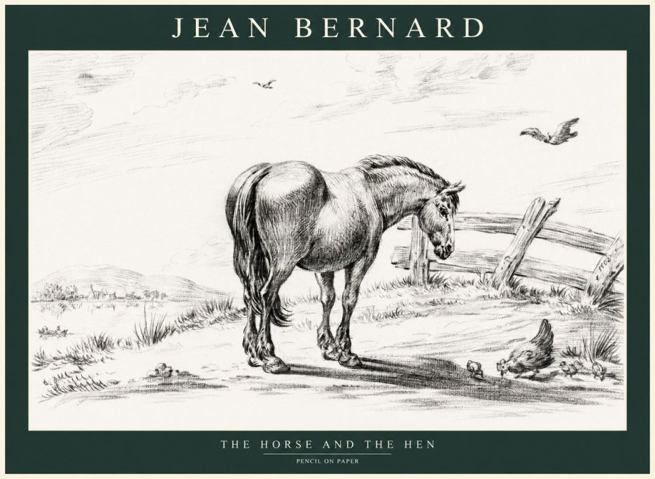 Jean Bernard Horse at the Fence No2 - Juliste