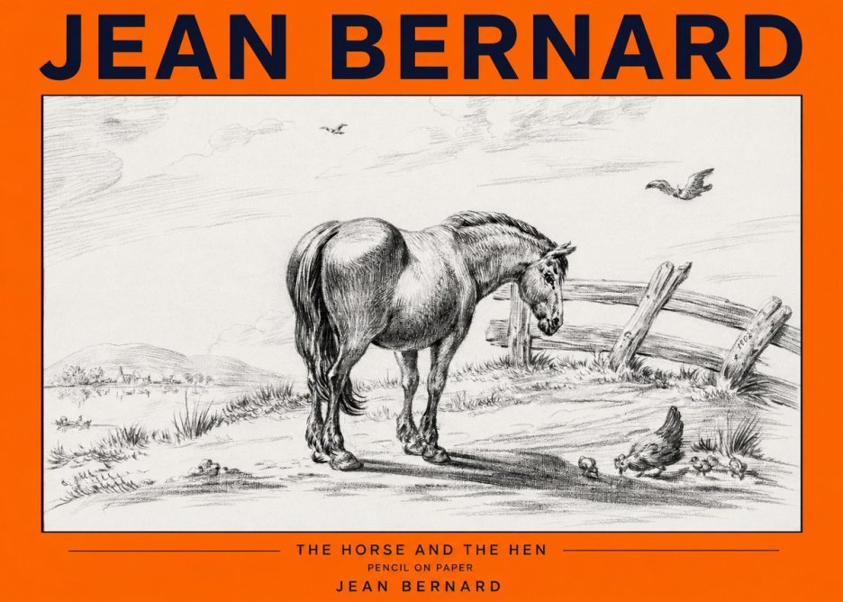 Jean Bernard Horse at the Fence No3 - Juliste