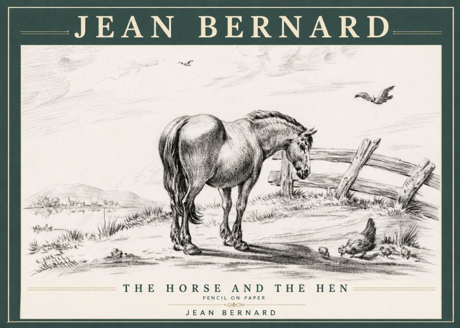 Jean Bernard Horse at the Fence No4 - Juliste