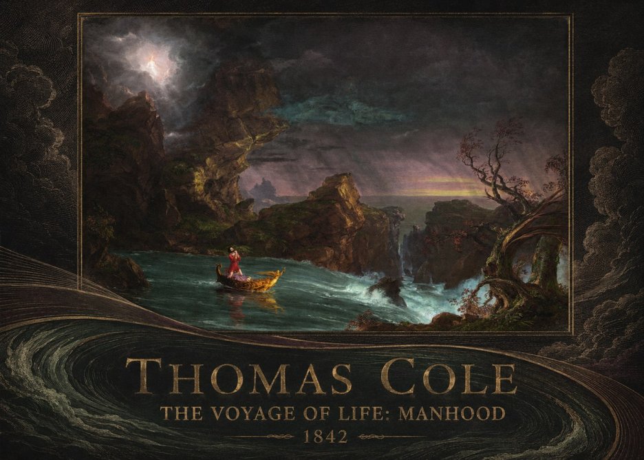 Thomas Cole The Voyage of Life: Manhood II No3 - Juliste
