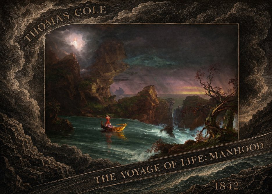 Thomas Cole The Voyage of Life: Manhood II No6 - Juliste