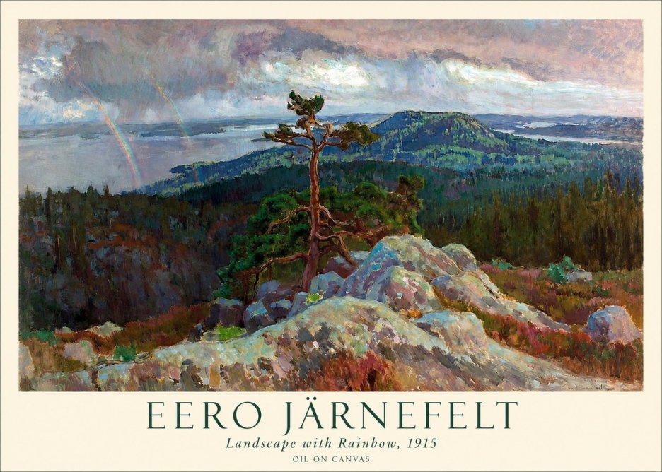 Eero Järnefelt Landscape with Rainbow, 1915 No1 - Juliste