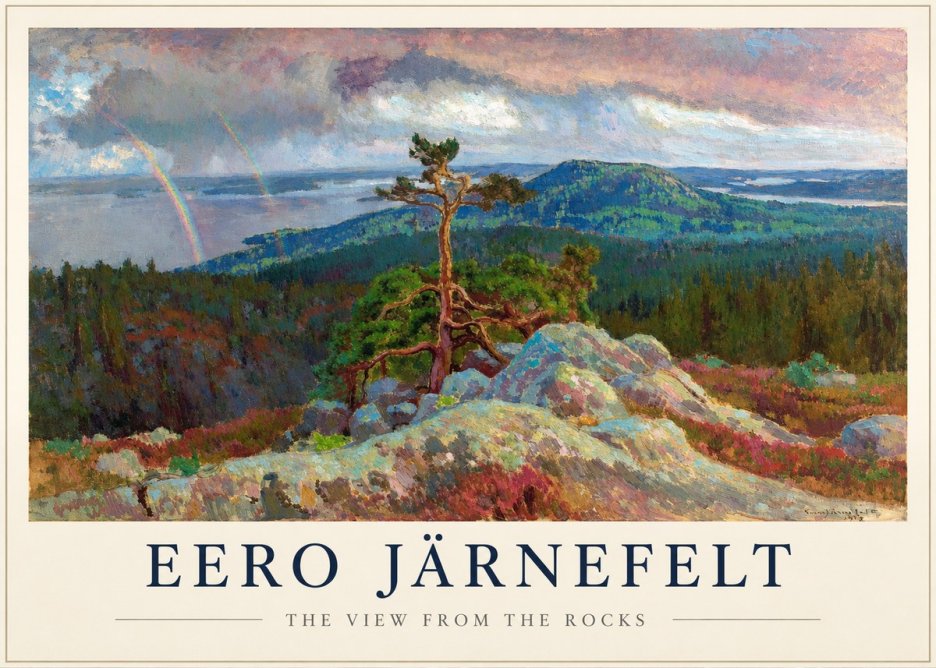 Eero Järnefelt Landscape with Rainbow, 1915 No3 - Juliste