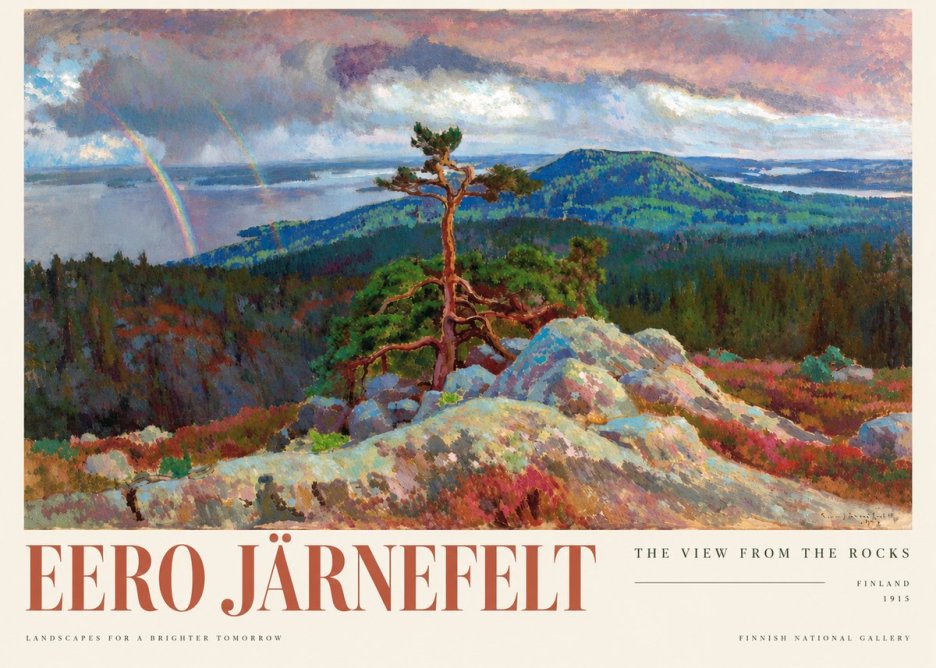 Eero Järnefelt Landscape with Rainbow, 1915 No5 - Juliste