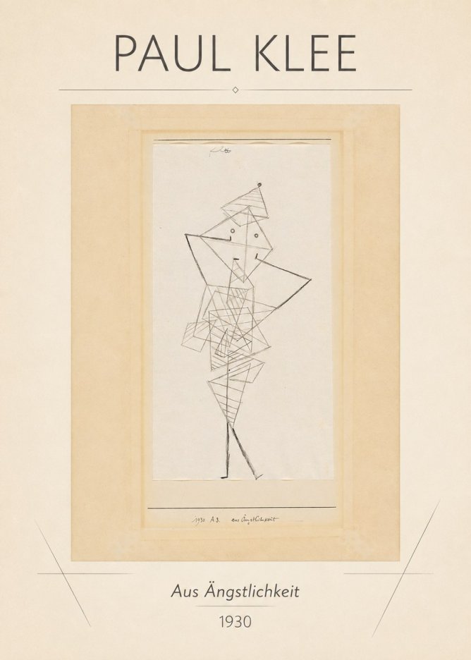 Paul Klee Aus Ängstlichkeit No1 - Juliste