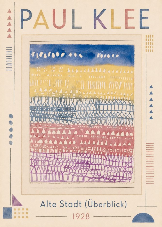 Paul Klee Alte Stadt (Überblick) No1 - Juliste