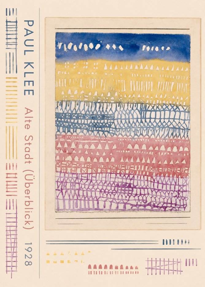 Paul Klee Alte Stadt (Überblick) No2 - Juliste