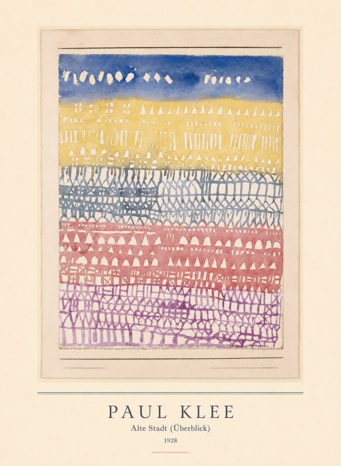 Paul Klee Alte Stadt (Überblick) No3 - Juliste
