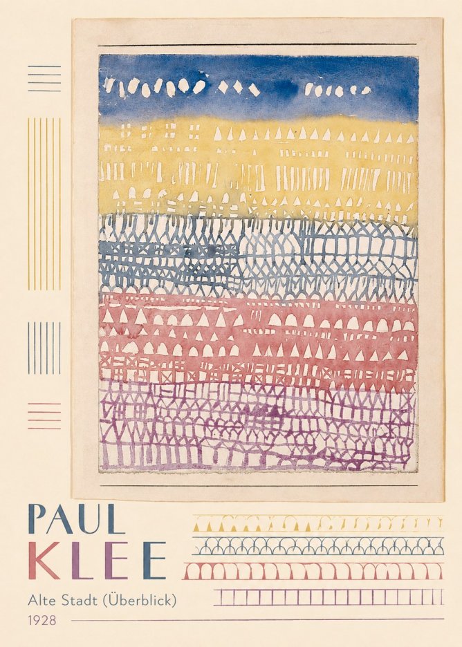 Paul Klee Alte Stadt (Überblick) No5 - Juliste