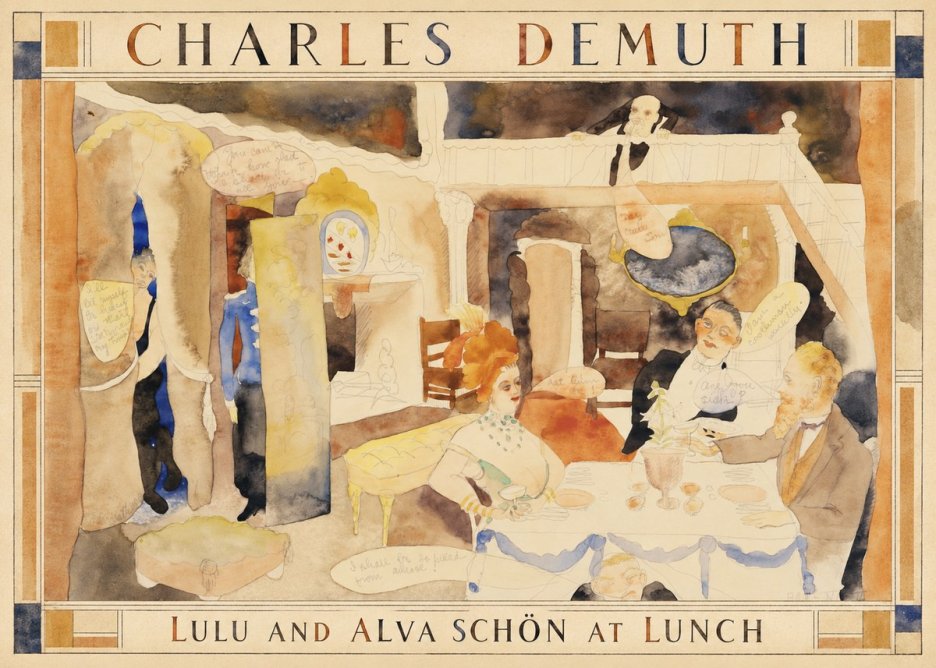 Charles Demuth Lulu and Alva Schön at Lunch No1 - Juliste