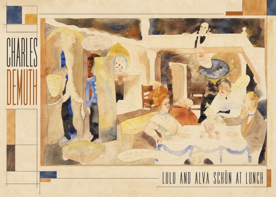 Charles Demuth Lulu and Alva Schön at Lunch No2 - Juliste