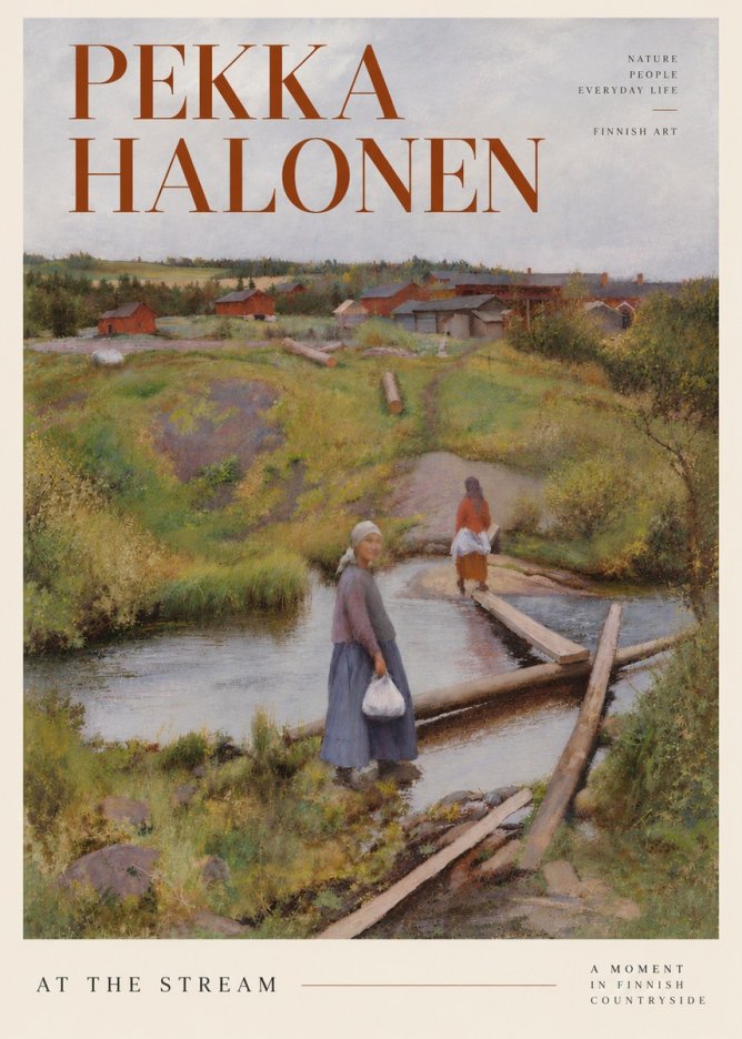 Pekka Halonen At the Stream No4 - Juliste