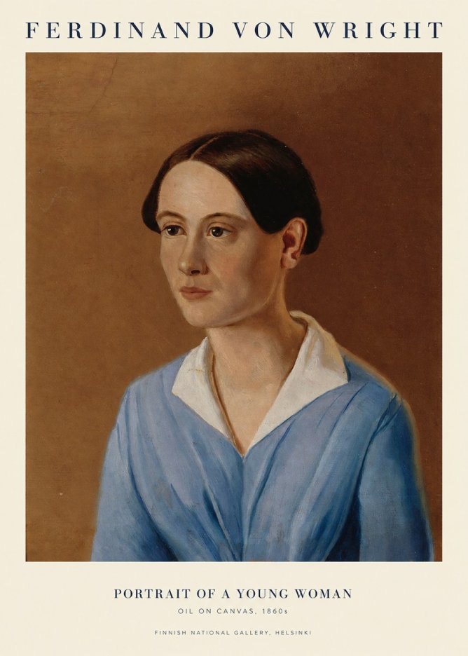 Ferdinand von Wright Portrait of a Young Woman No1 - Juliste