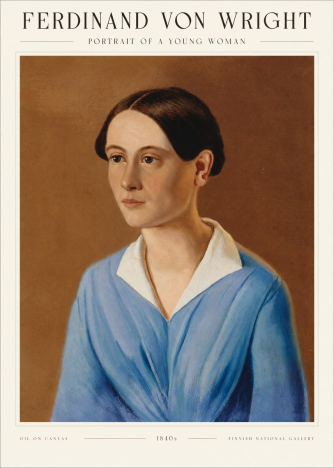 Ferdinand von Wright Portrait of a Young Woman No6 - Juliste