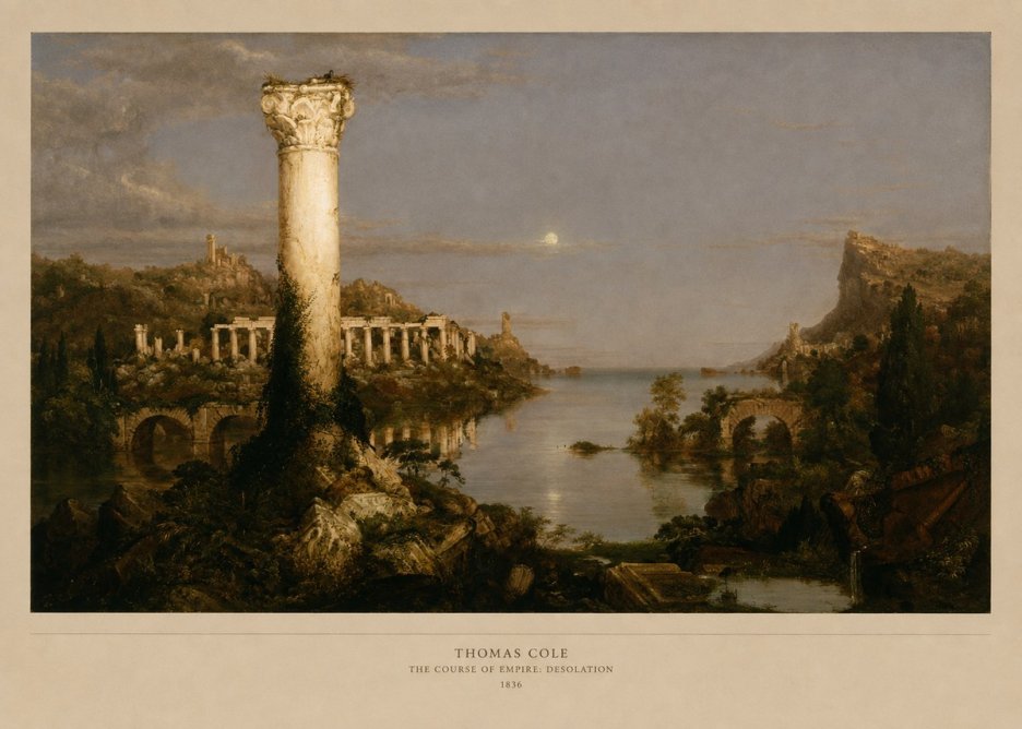 Thomas Cole The Course of Empire: Desolation No5 - Juliste