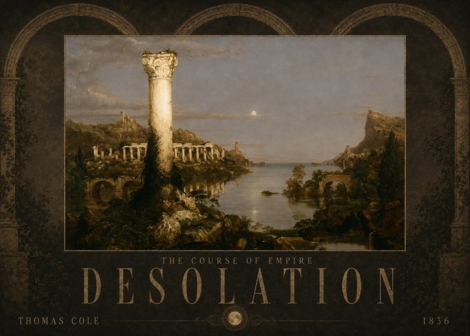 Thomas Cole The Course of Empire: Desolation No6 - Juliste