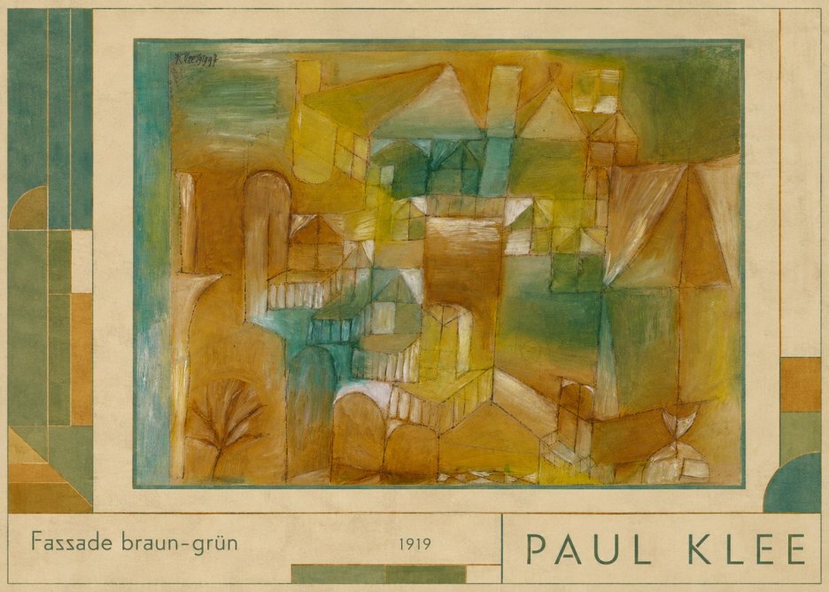 Paul Klee Fassade Braun-grün No1 - Juliste