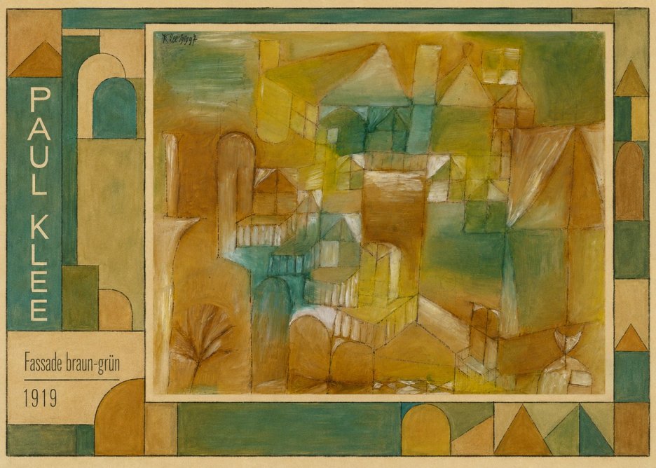 Paul Klee Fassade Braun-grün No2 - Juliste