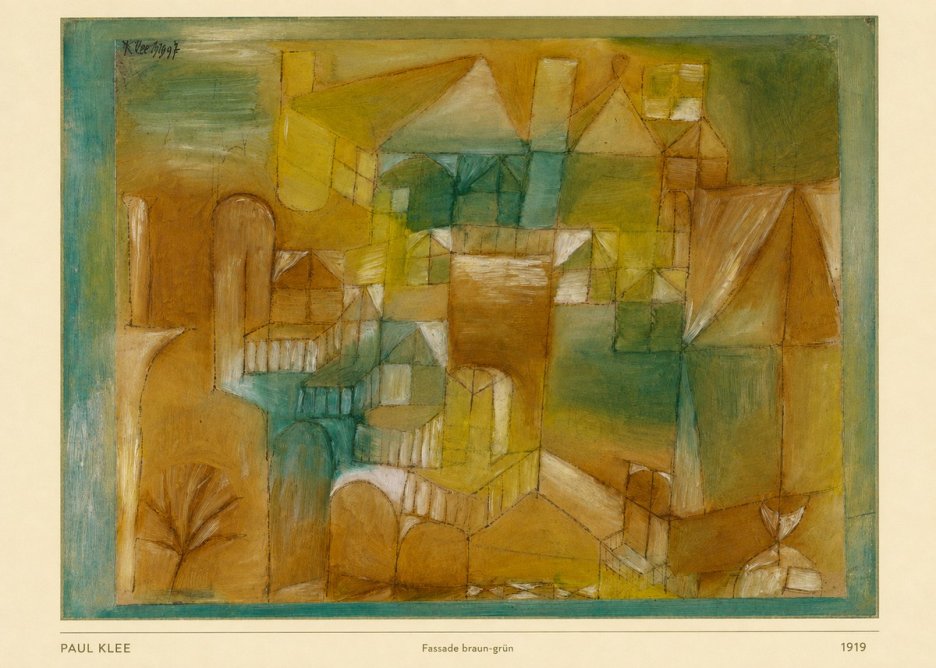 Paul Klee Fassade Braun-grün No5 - Juliste