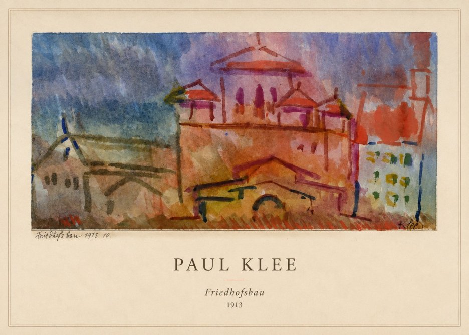 Paul Klee Friedhofsbau No5 - Juliste
