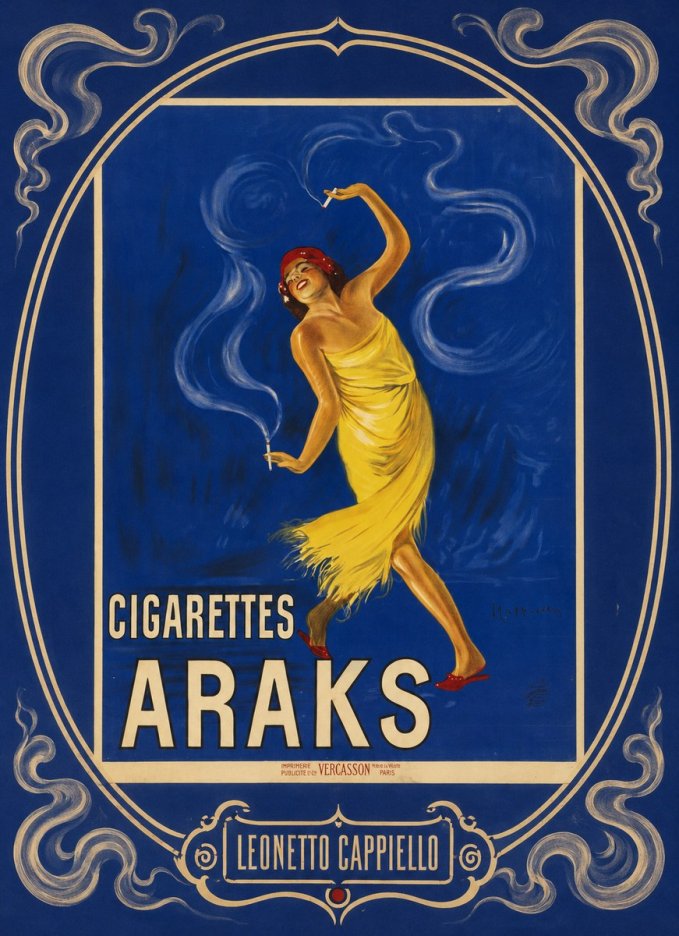 Leonetto Cappiello Cigarettes Araks No4 - Juliste