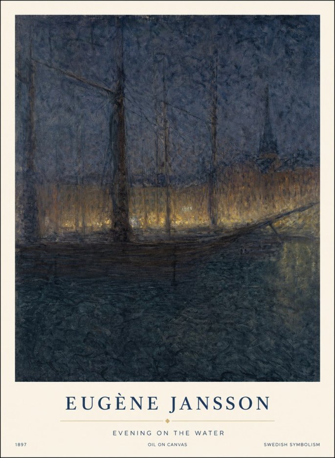 Eugène Jansson Evening on the Water No1 - Juliste