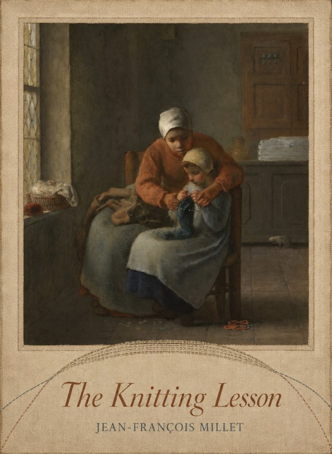 Jean-François Millet The Knitting Lesson II No3 - Juliste