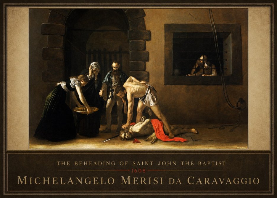 Michelangelo Merisi da Caravaggio The Beheading of Saint John the Baptist No6 - Juliste