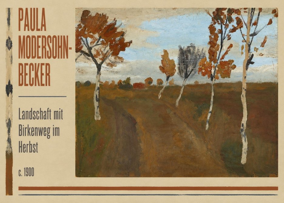 Paula Modersohn-Becker Landschaft Mit Birkenweg Im Herbst No2 - Juliste