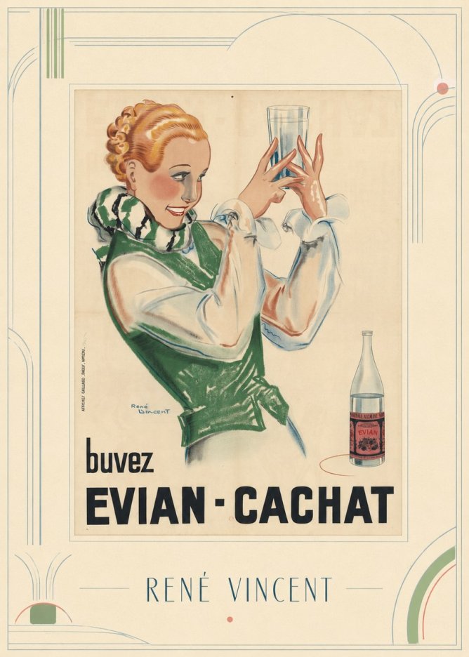 René Vincent Evian - Cachat No3 - Juliste
