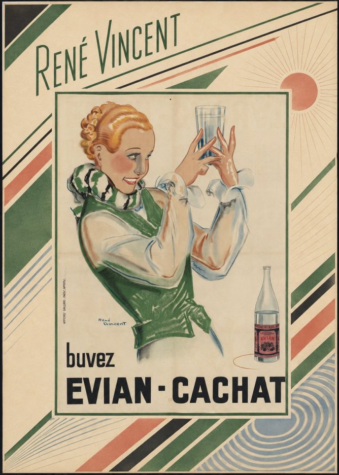 René Vincent Evian - Cachat No5 - Juliste