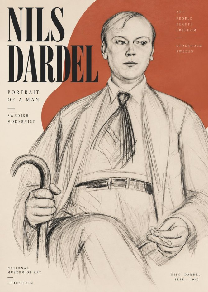 Nils Dardel Portrait of a Man No3 - Juliste