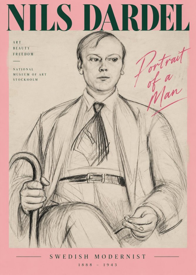 Nils Dardel Portrait of a Man No4 - Juliste