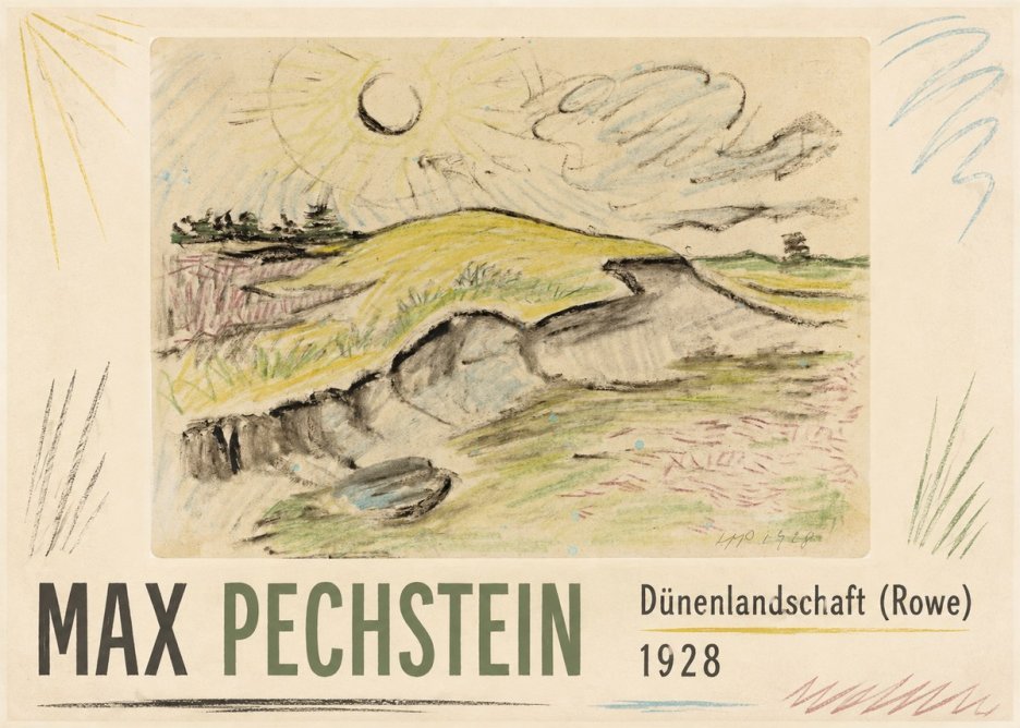 Max Pechstein Dünenlandschaft (Rowe) No1 - Juliste