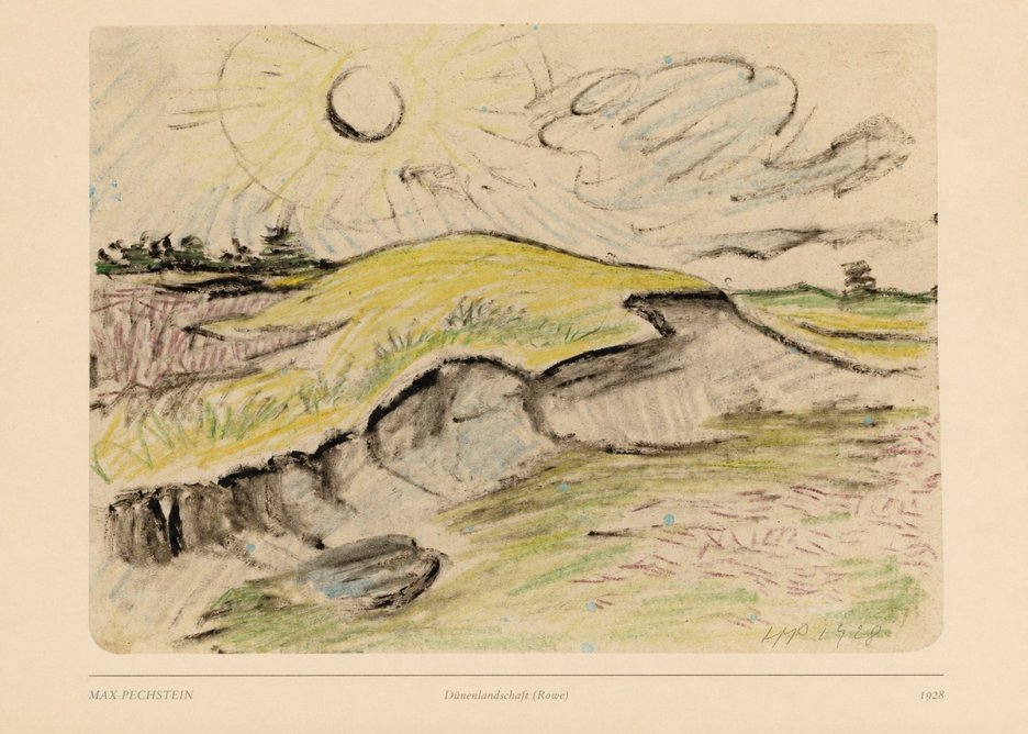 Max Pechstein Dünenlandschaft (Rowe) No6 - Juliste