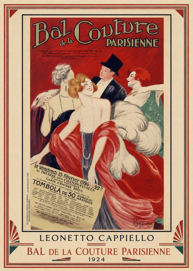 Leonetto Cappiello Bal De La Couture Parisienne No1 - Juliste