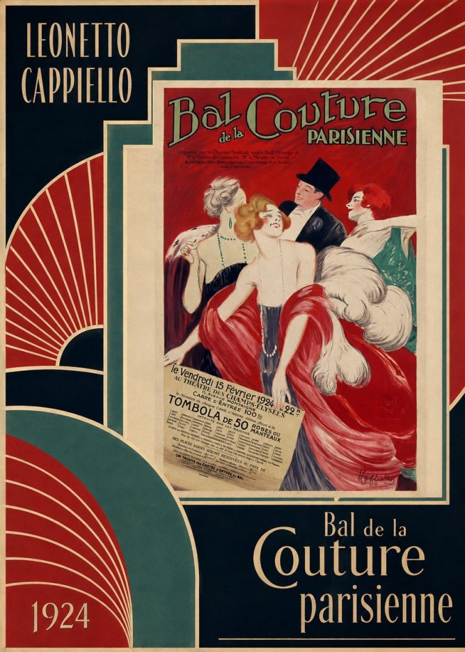 Leonetto Cappiello Bal De La Couture Parisienne No2 - Juliste