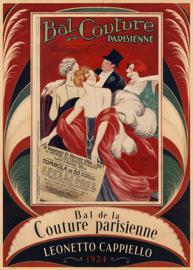 Leonetto Cappiello Bal De La Couture Parisienne No3 - Juliste