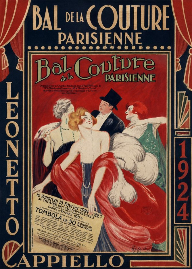 Leonetto Cappiello Bal De La Couture Parisienne No4 - Juliste