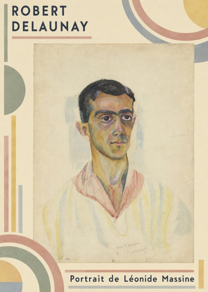 Robert Delaunay Portrait De Léonide Massine No2 - Juliste